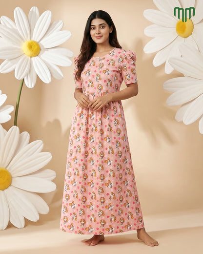 Puppy | Casual Non-Maternity Loungewear - Puff Sleeve | Full Length