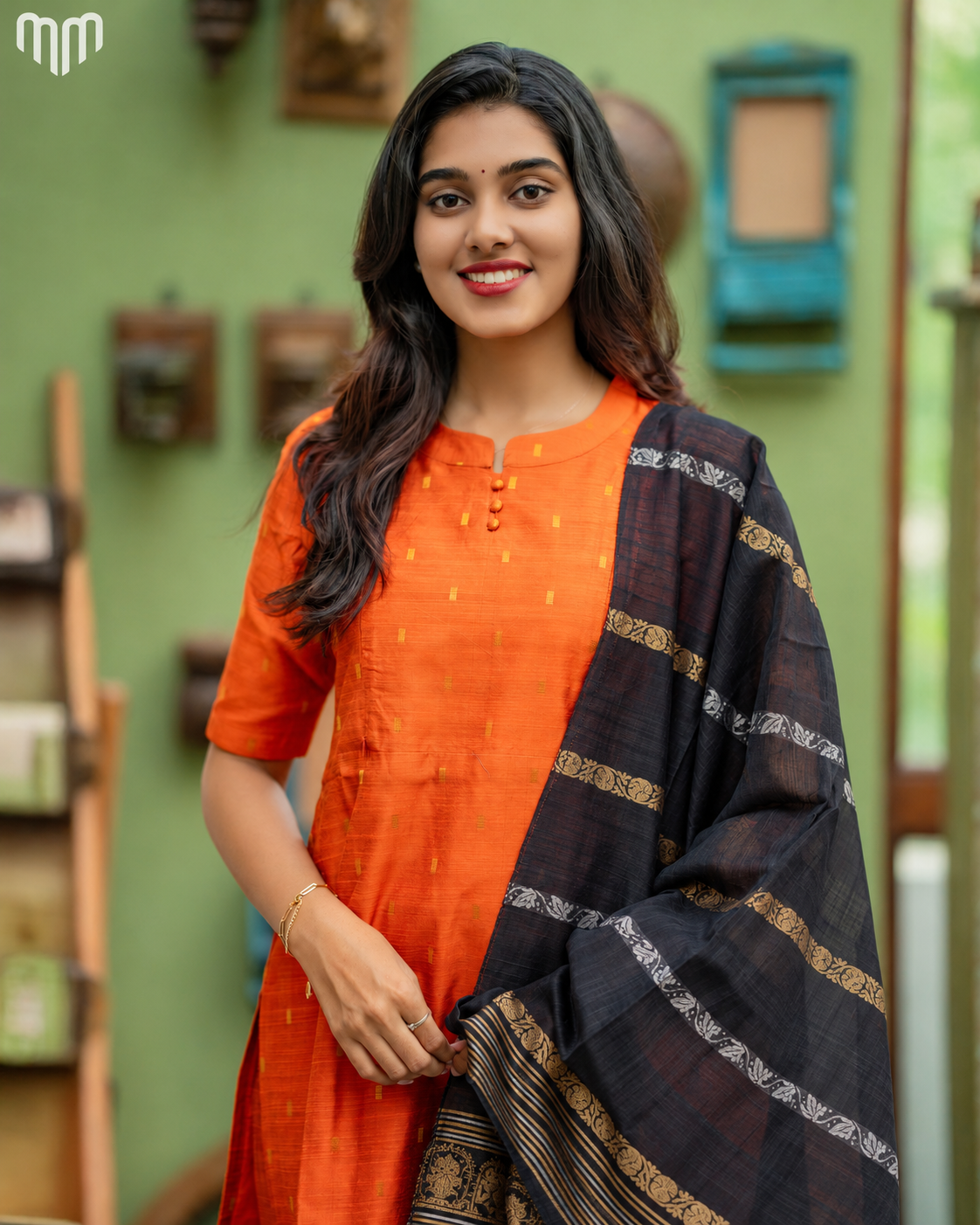 Durga_Black Maternity Kurti Set