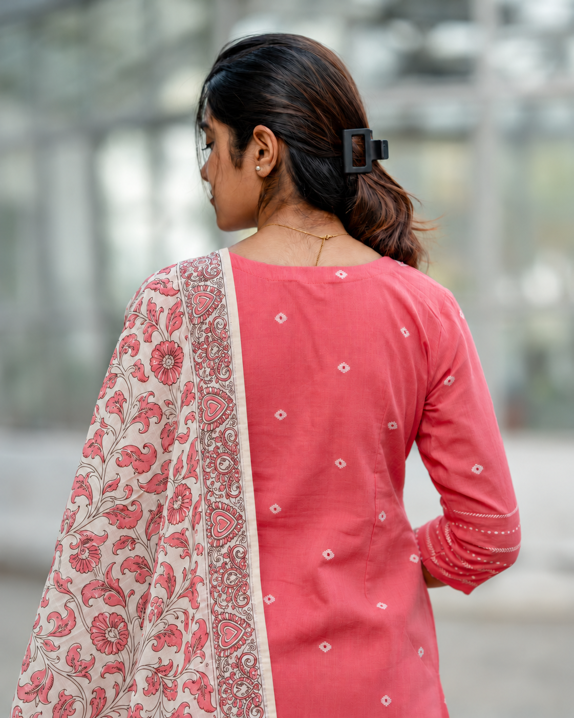 Coral Pretty_V2 Maternity Kurti Set