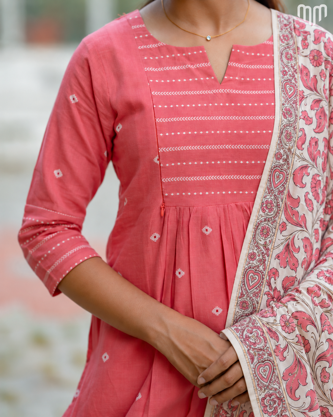 Coral Pretty_V2 Maternity Kurti Set