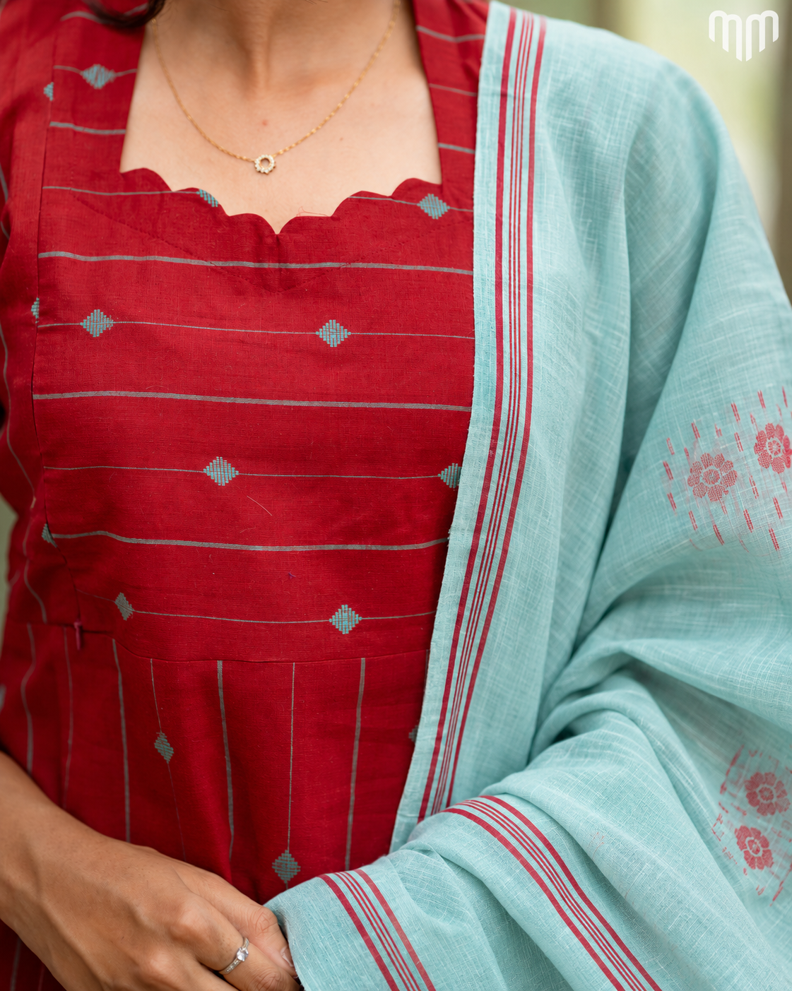 Chandhini_V1 Maternity Kurti with Jacquard Dupatta