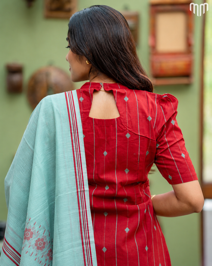 Chandhini_V1 Maternity Kurti with Jacquard Dupatta
