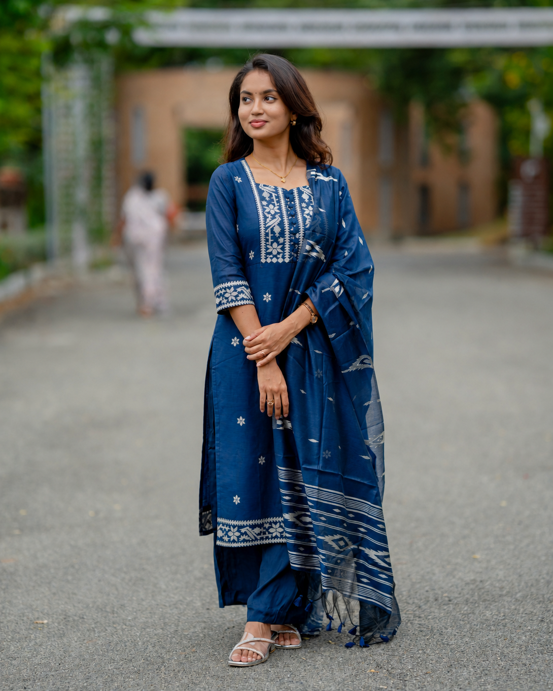 Nakshatra_Blue Maternity Kurti Set