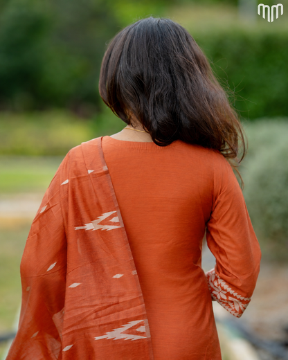 Nakshatra_Orange Maternity Kurti Set