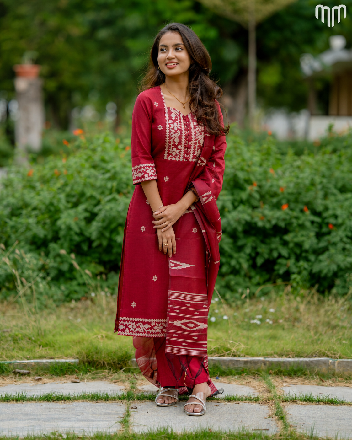 Nakshatra_Marron Maternity Kurti Set