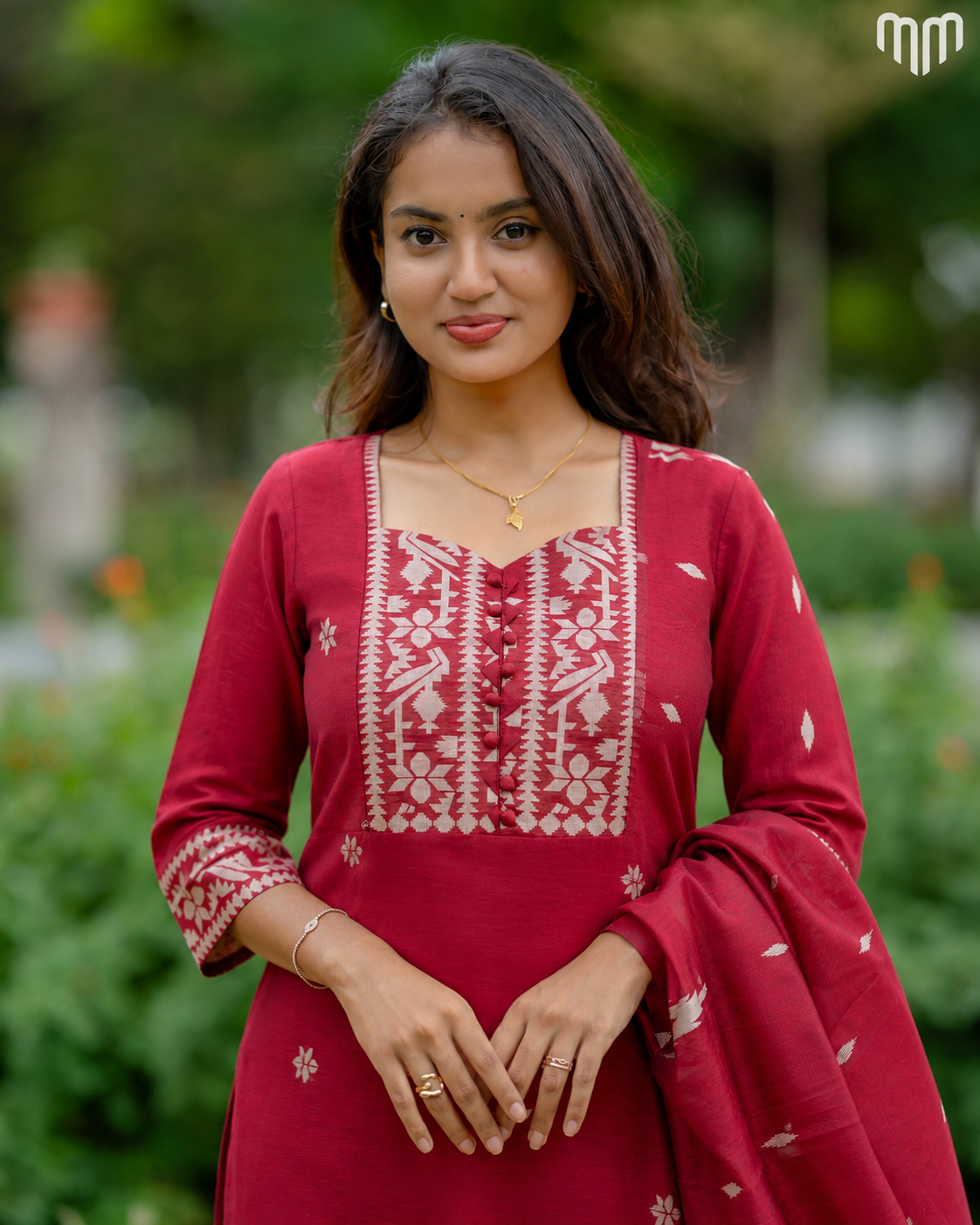 Nakshatra_Marron Maternity Kurti Set