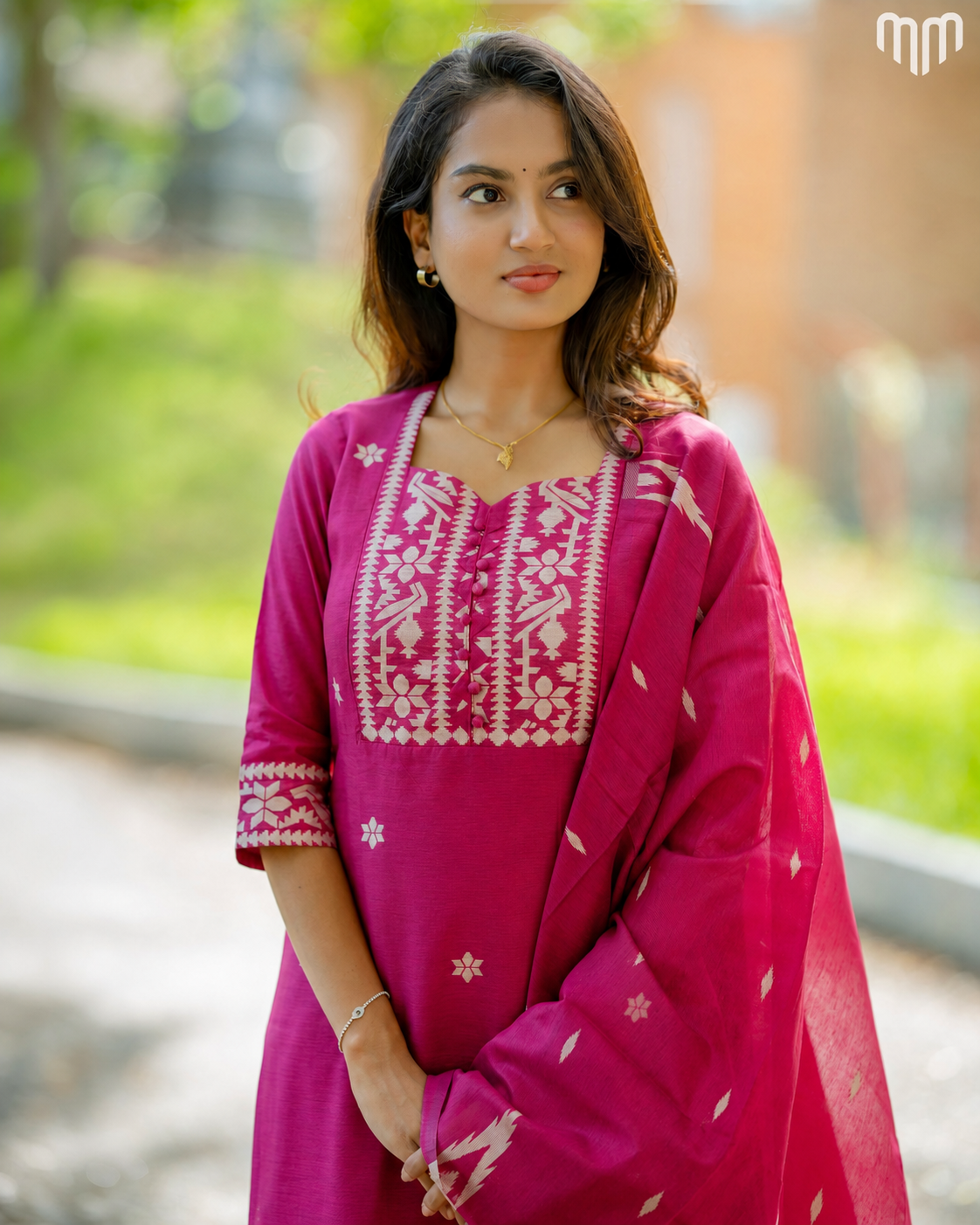 Nakshatra_Pink Maternity Kurti Set
