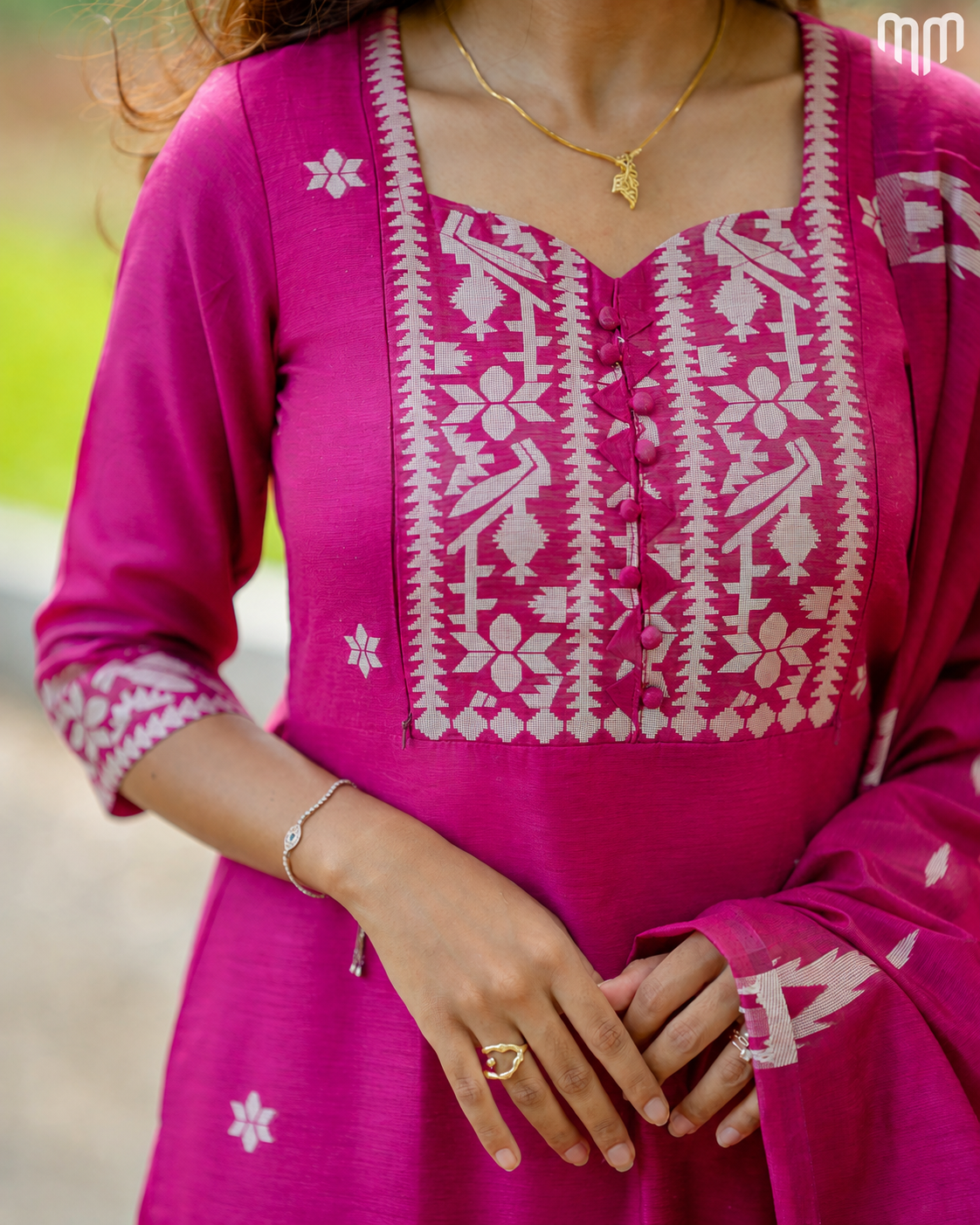 Nakshatra_Pink Maternity Kurti Set