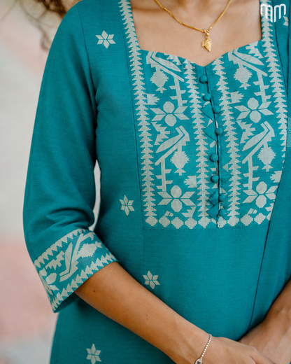 Nakshatra_Pine Maternity Kurti Set