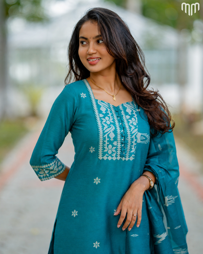 Nakshatra_Pine Maternity Kurti Set