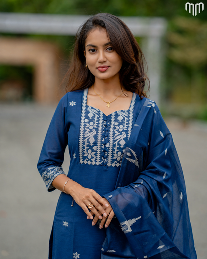 Nakshatra_Blue Maternity Kurti Set