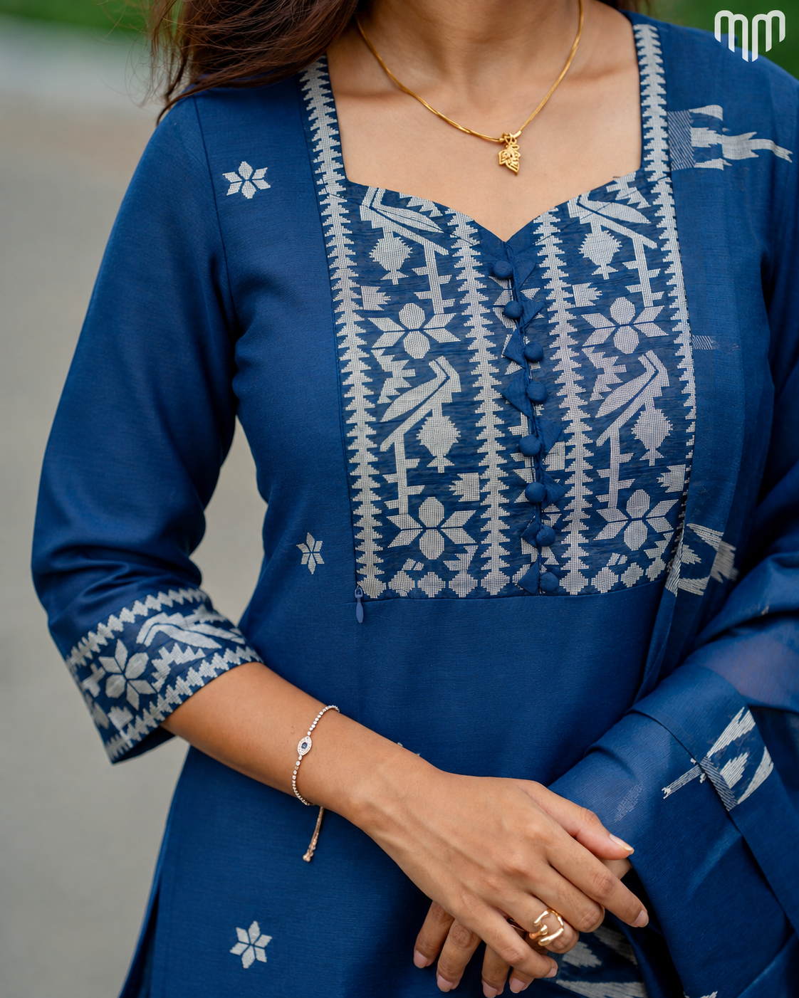 Nakshatra_Blue Maternity Kurti Set