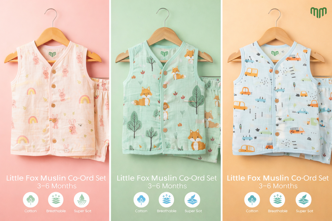 Sleeveless Muslin Co-ord set - Combo Packs