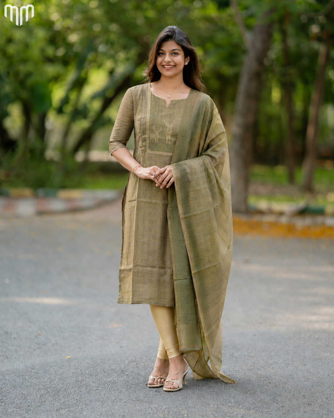 De_Olive Maternity Kurti Set - Top &amp; Dupatta