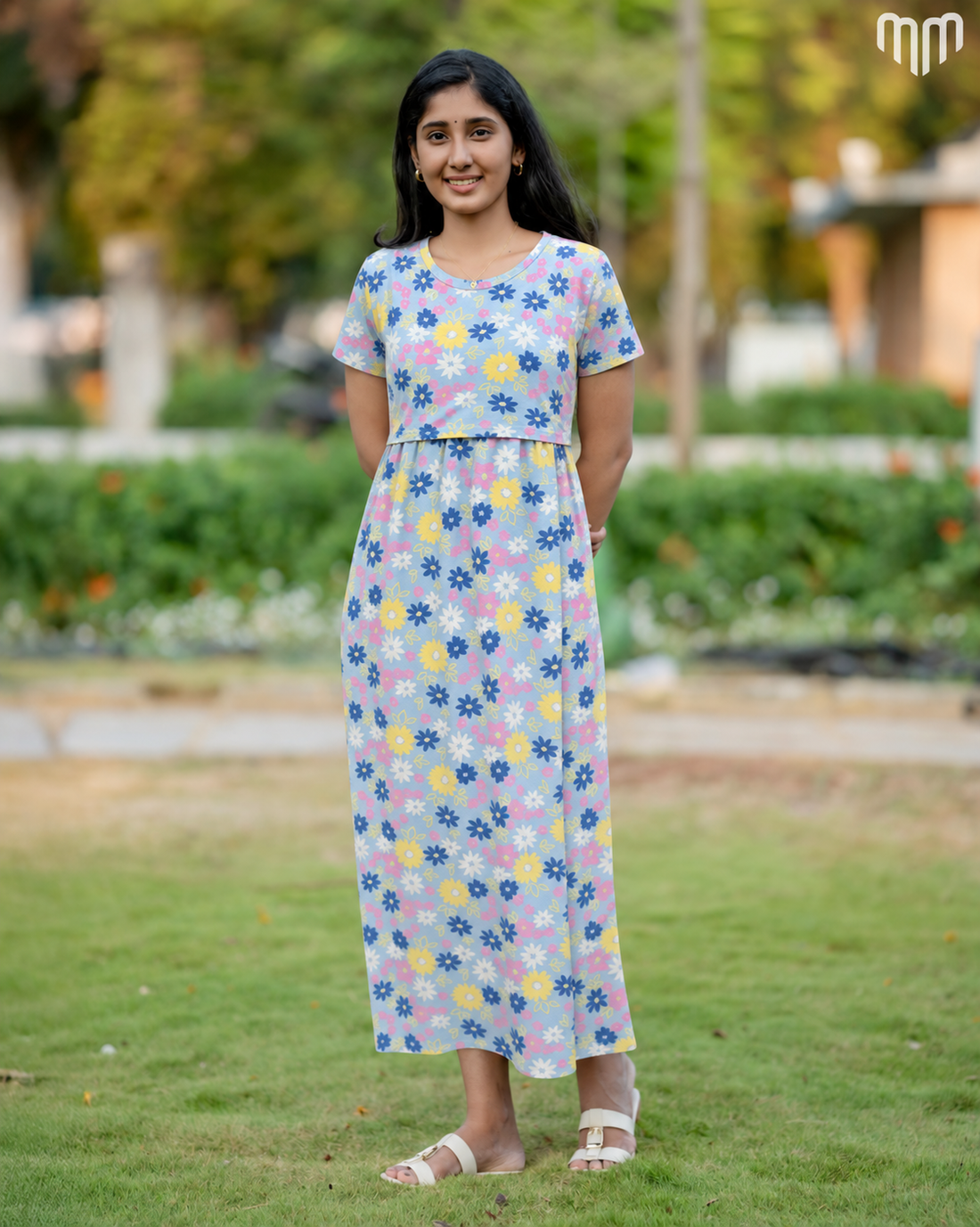 Floral Zipless Maternity Loungewear – Full Length