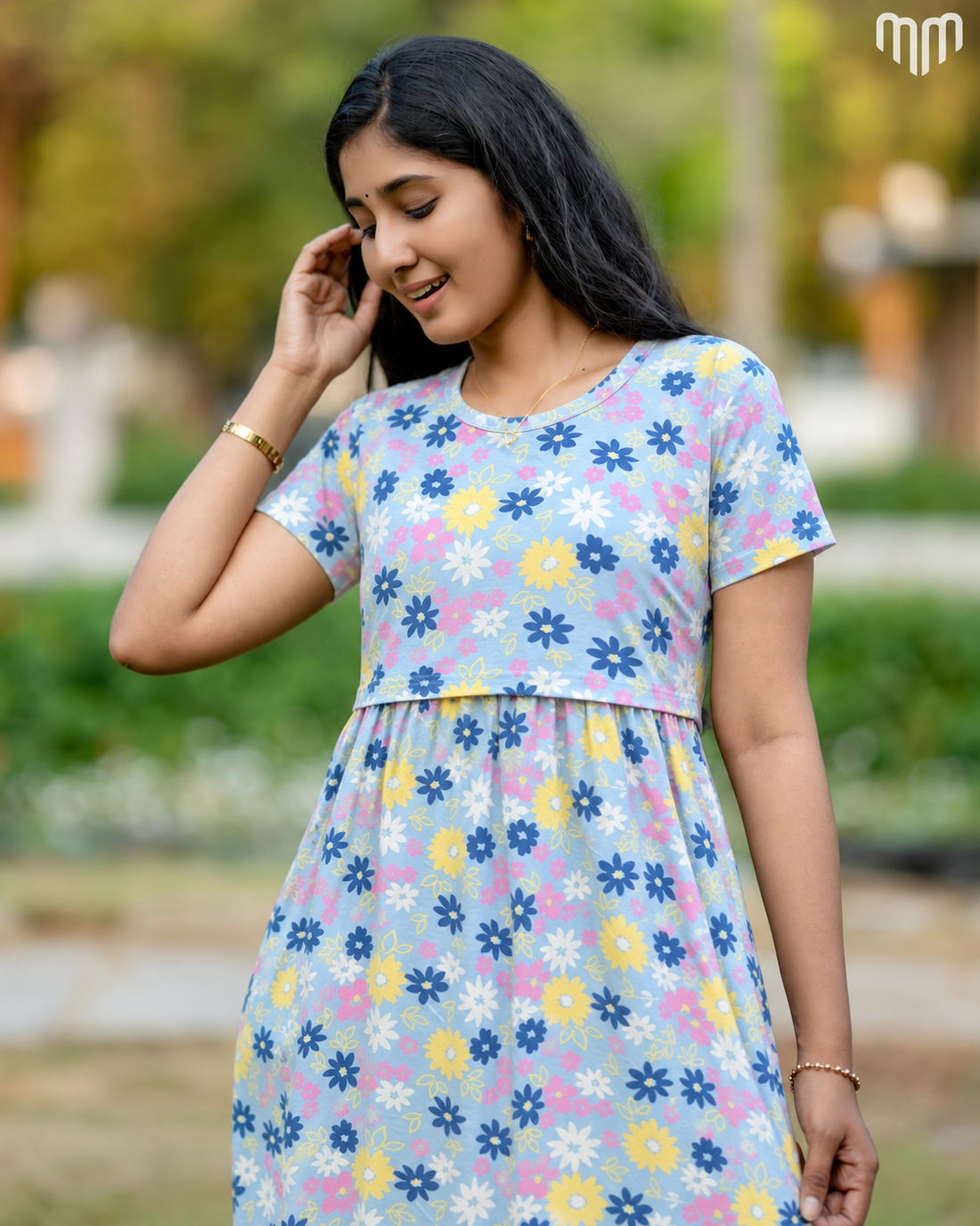 Floral Zipless Maternity Loungewear – Full Length