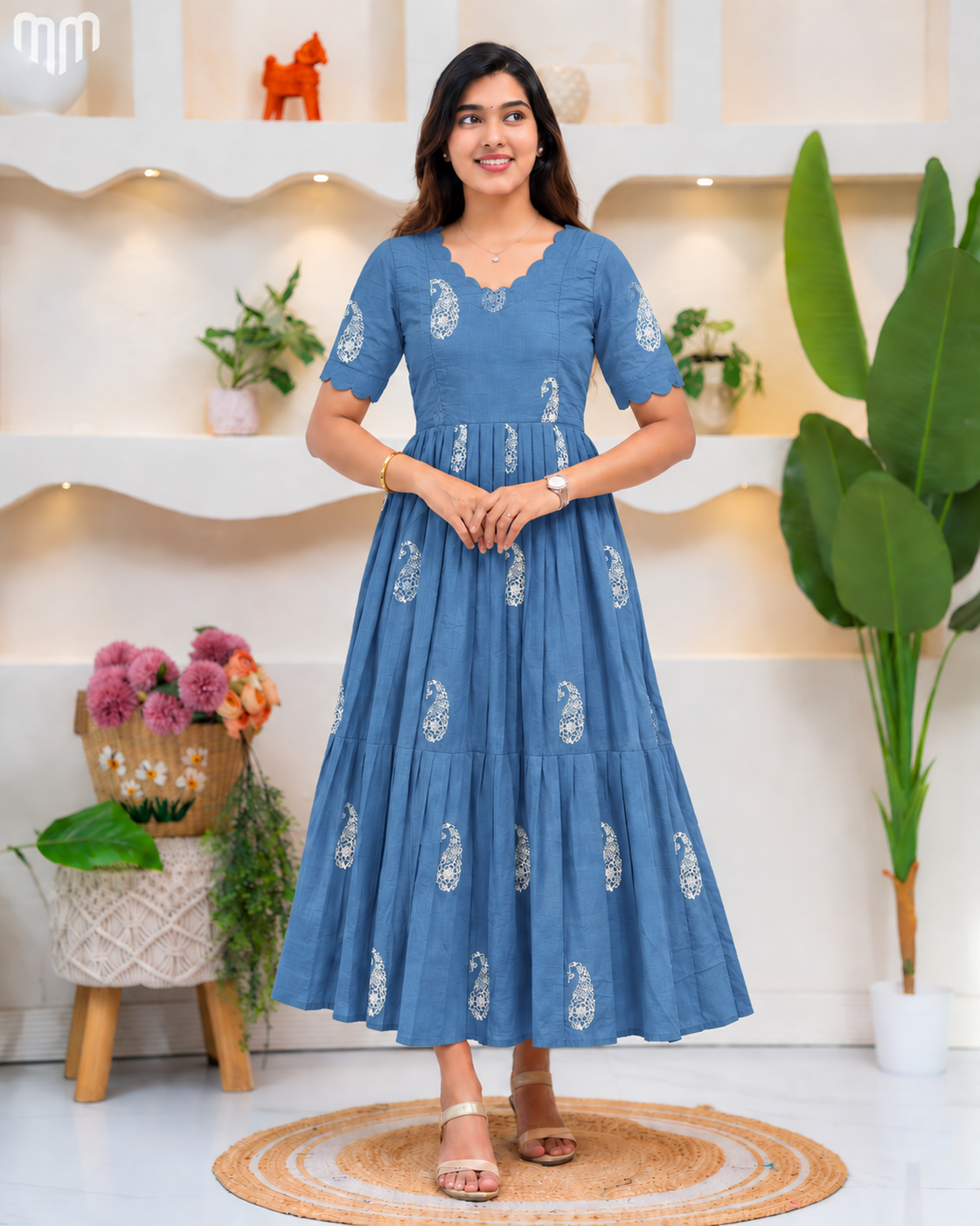 Tivra_Grey Maternity Maxi