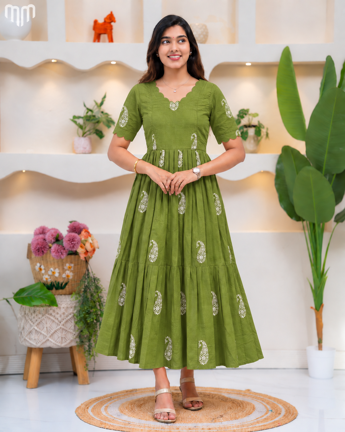 Tivra_Green Maternity Maxi