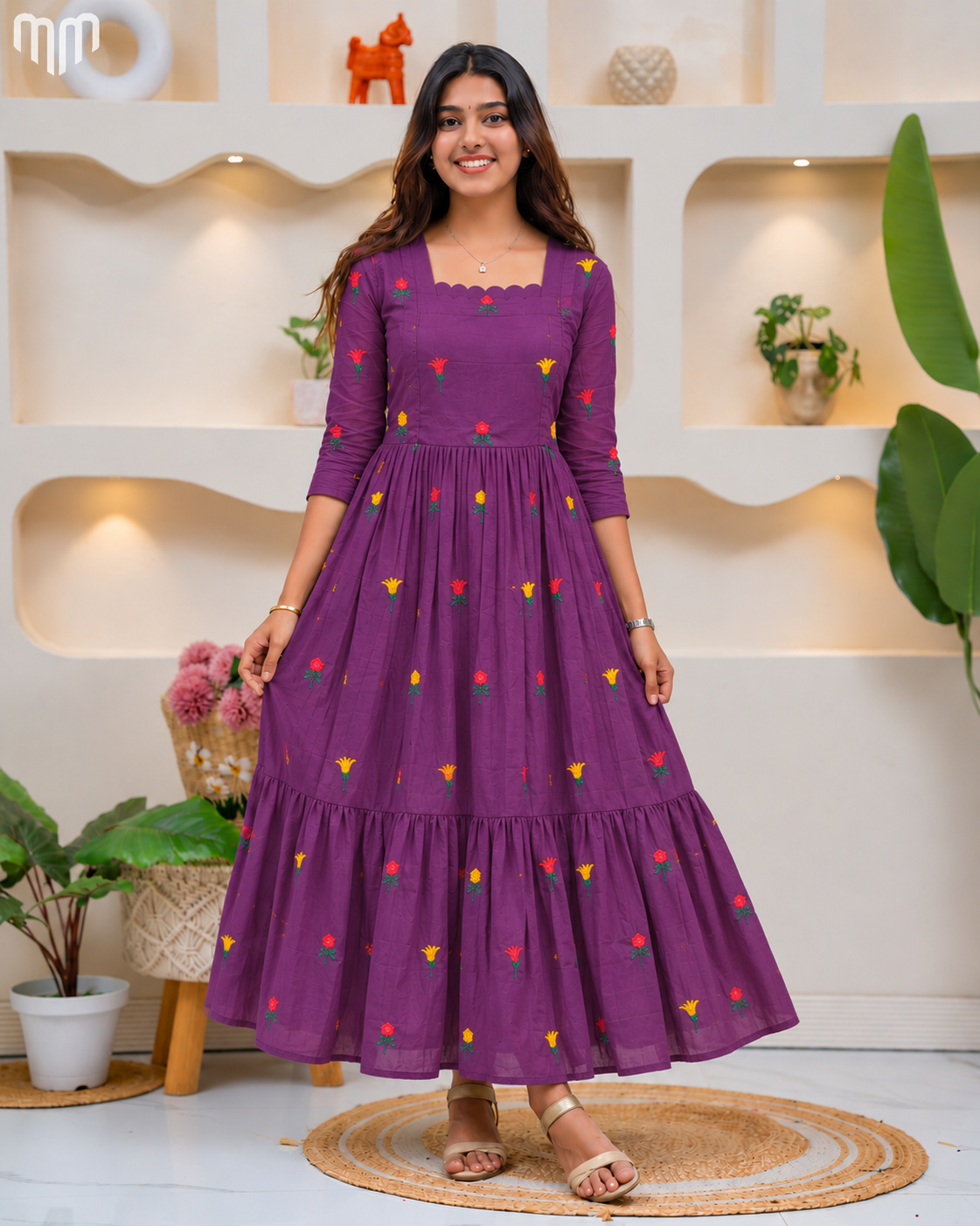 Niram_Magenta Maternity Maxi