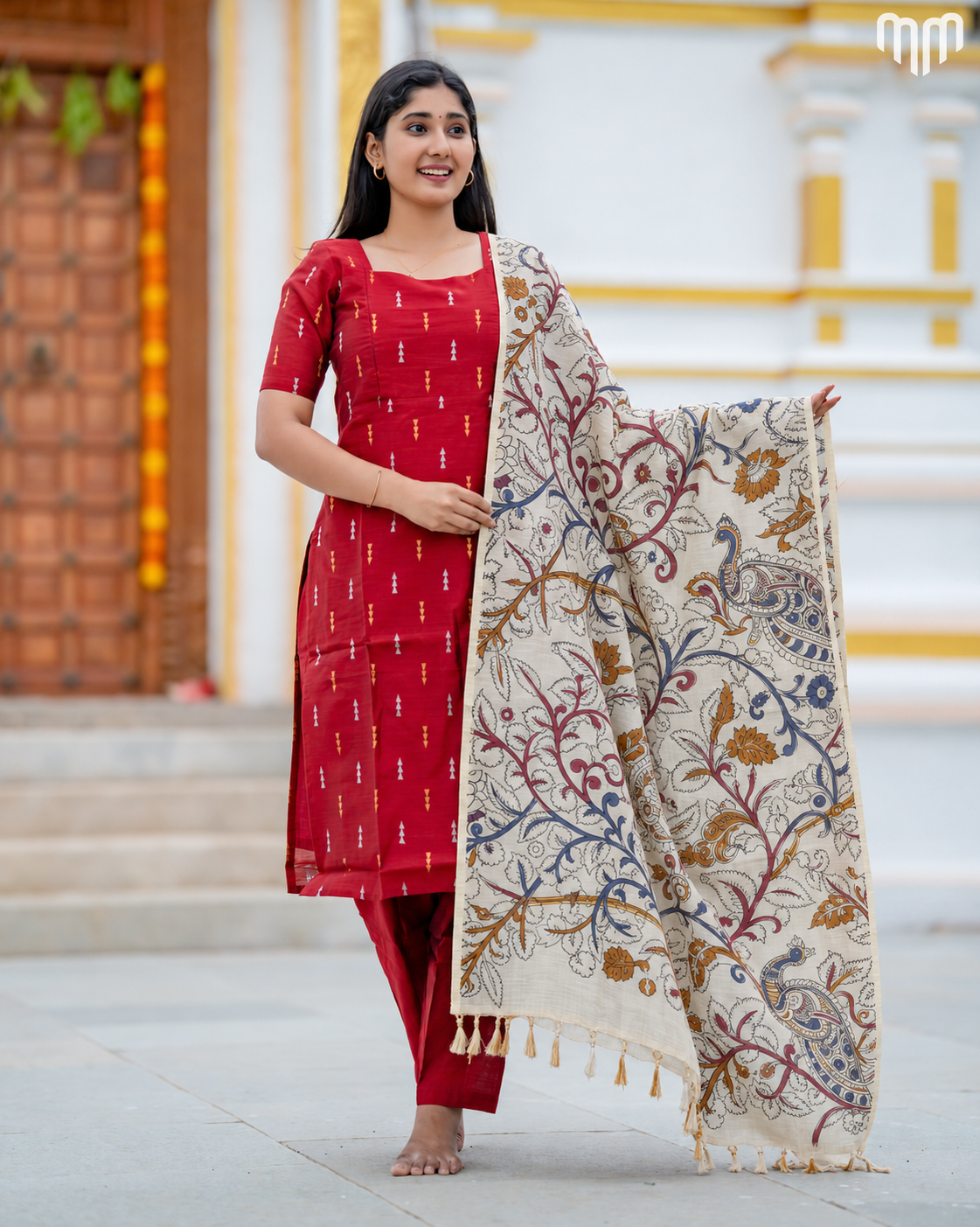 Rukmini New  Premium Raw Silk Maternity Kurti Set with top cotton lining