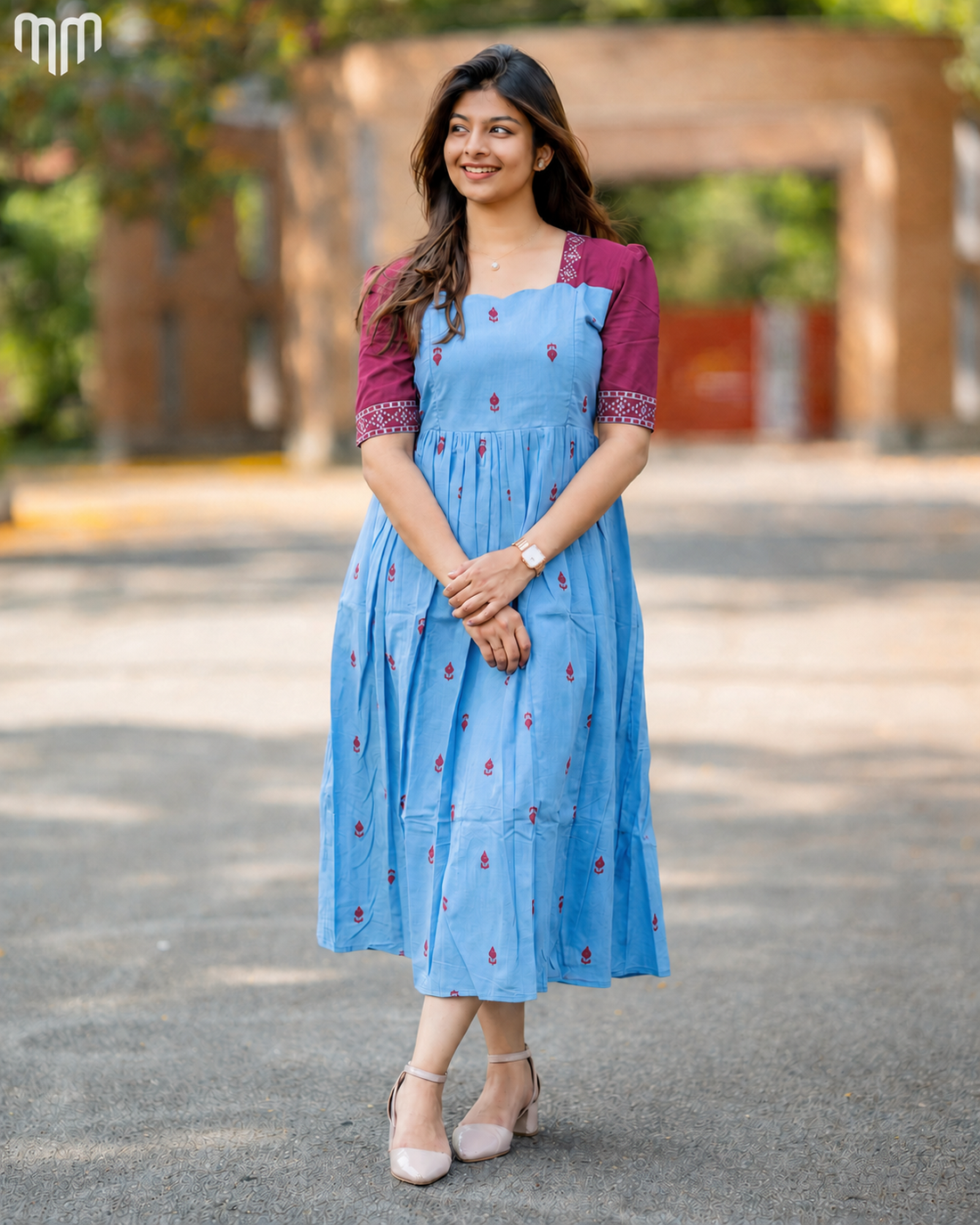 Saindhavi_W Handloom Cotton Maternity Maxi
