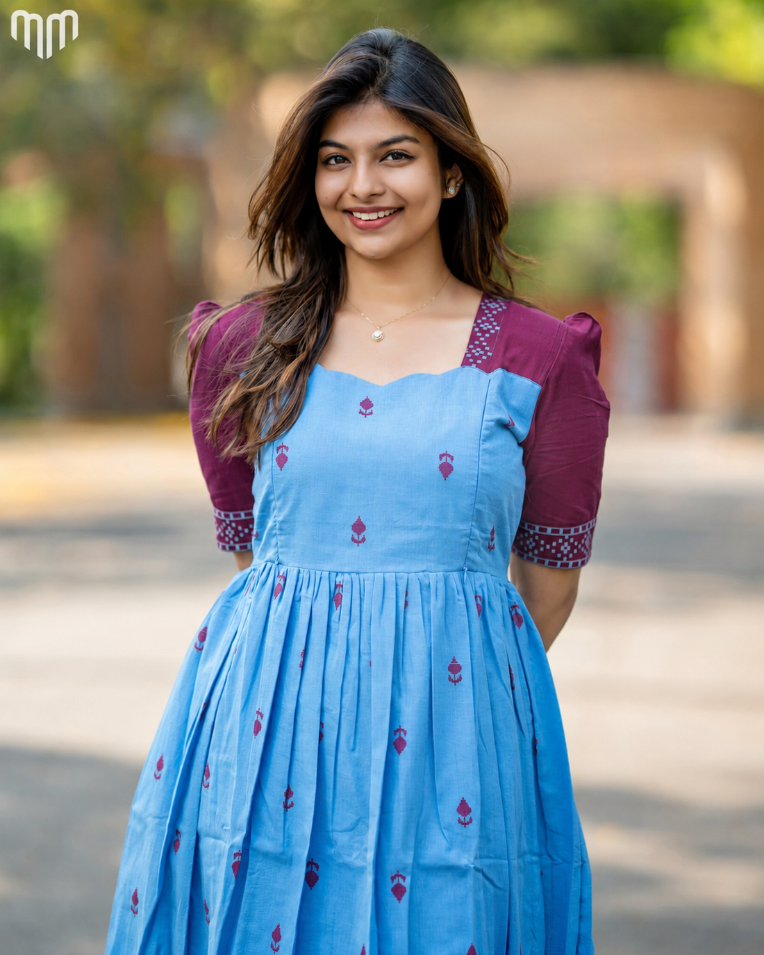 Saindhavi_W Handloom Cotton Maternity Maxi