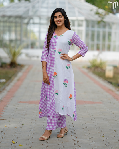 Wow_Purple Maternity A-line Co-ord Set