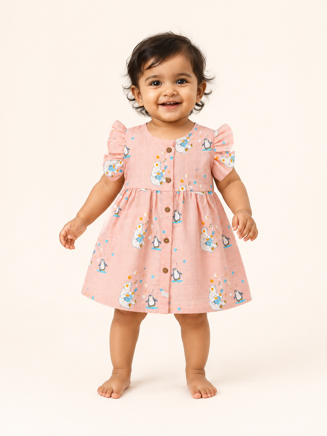 Little Penguin Muslin Frill Frock