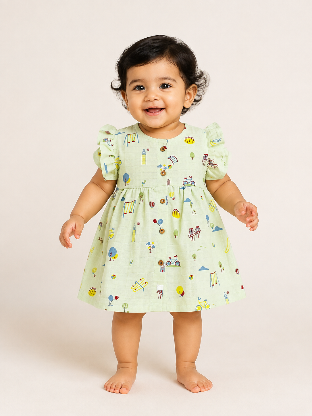 Little Play Muslin Frill Frock