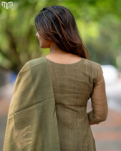 De_Olive Maternity Kurti Set - Top &amp; Dupatta