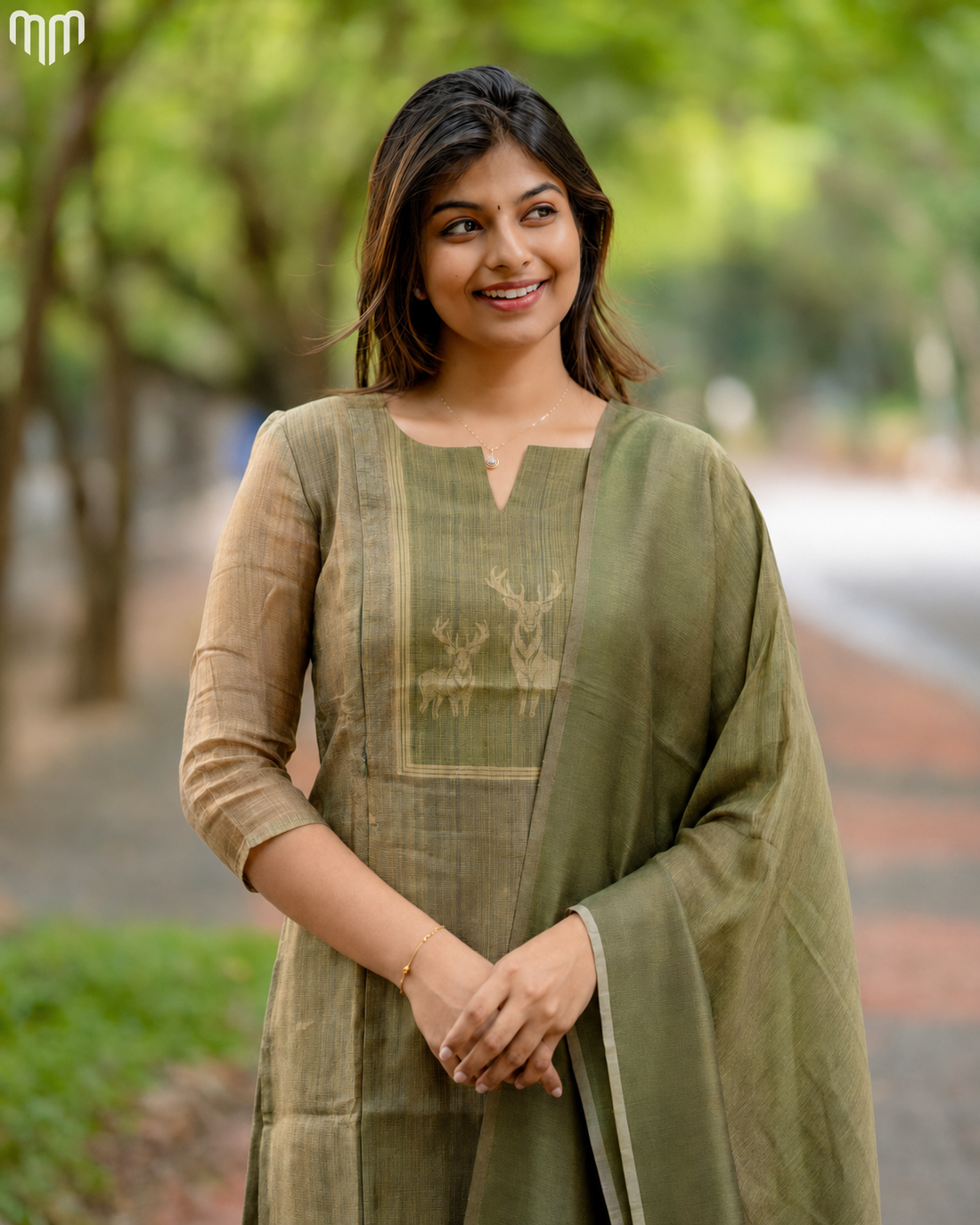 De_Olive Maternity Kurti Set - Top &amp; Dupatta