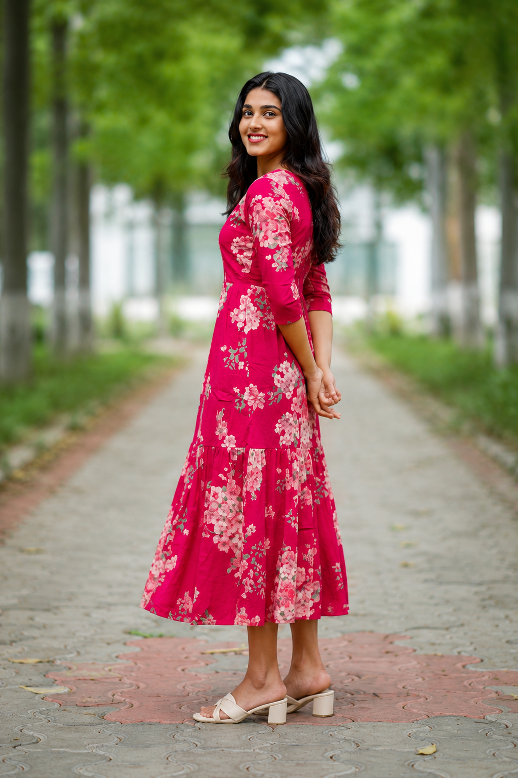 Blossom_Pink Maternity Maxi