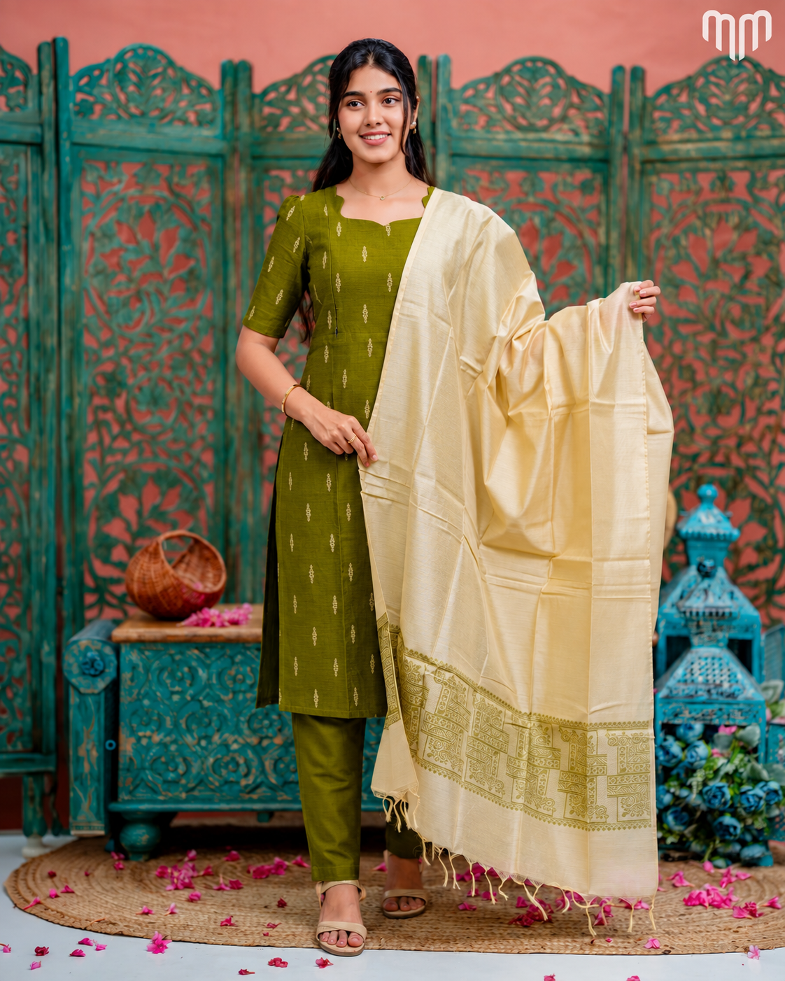 Radhai_Olive Maternity Kurti Set