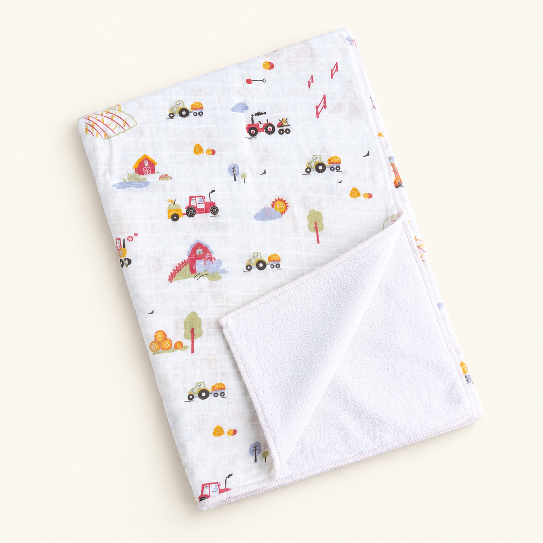 Little Tractors Muslin Terry Dry Sheet