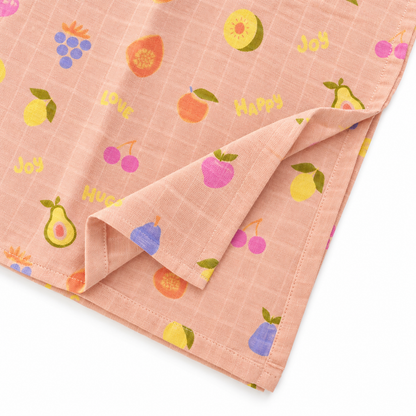 Little Fruits Muslin 100% Cotton Baby Bath Towel
