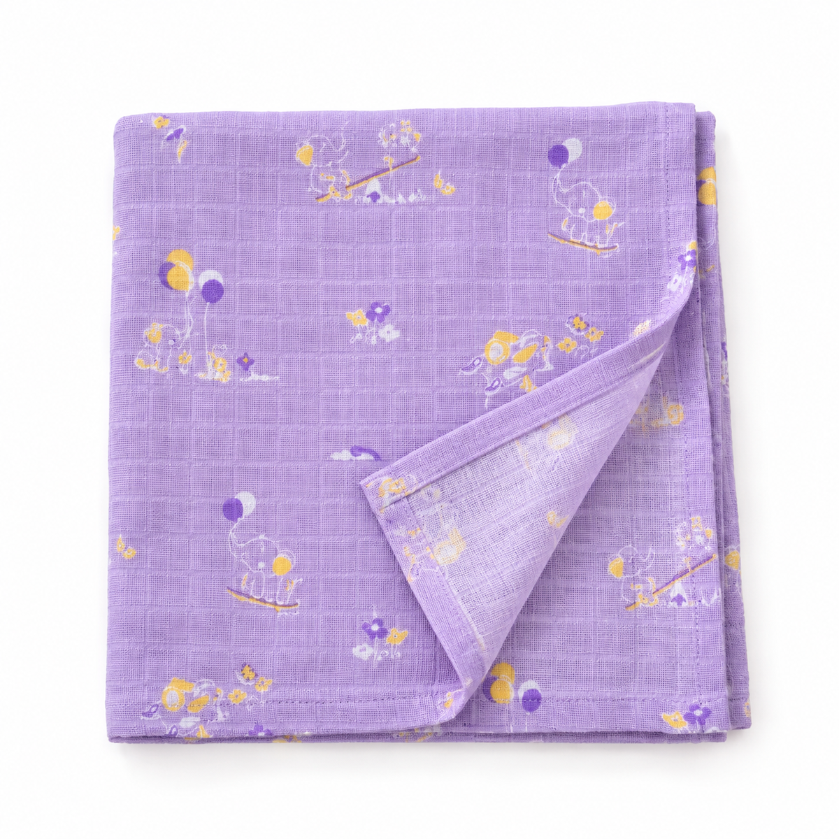 Little Friends Baby Muslin Swaddle Blanket | 100% Premium Cotton | 110x110 cm