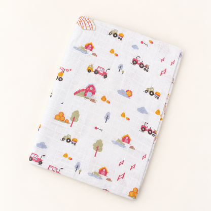 Little Tractors Muslin Terry Dry Sheet