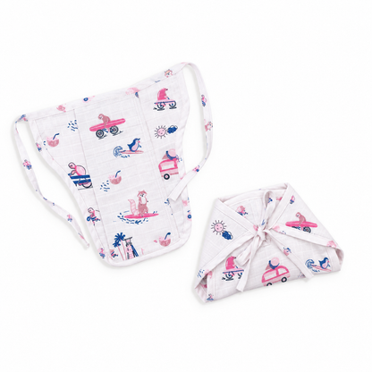 Little Tractors Muslin Knot jabla &amp; Reusable Muslin Nappies / Langot