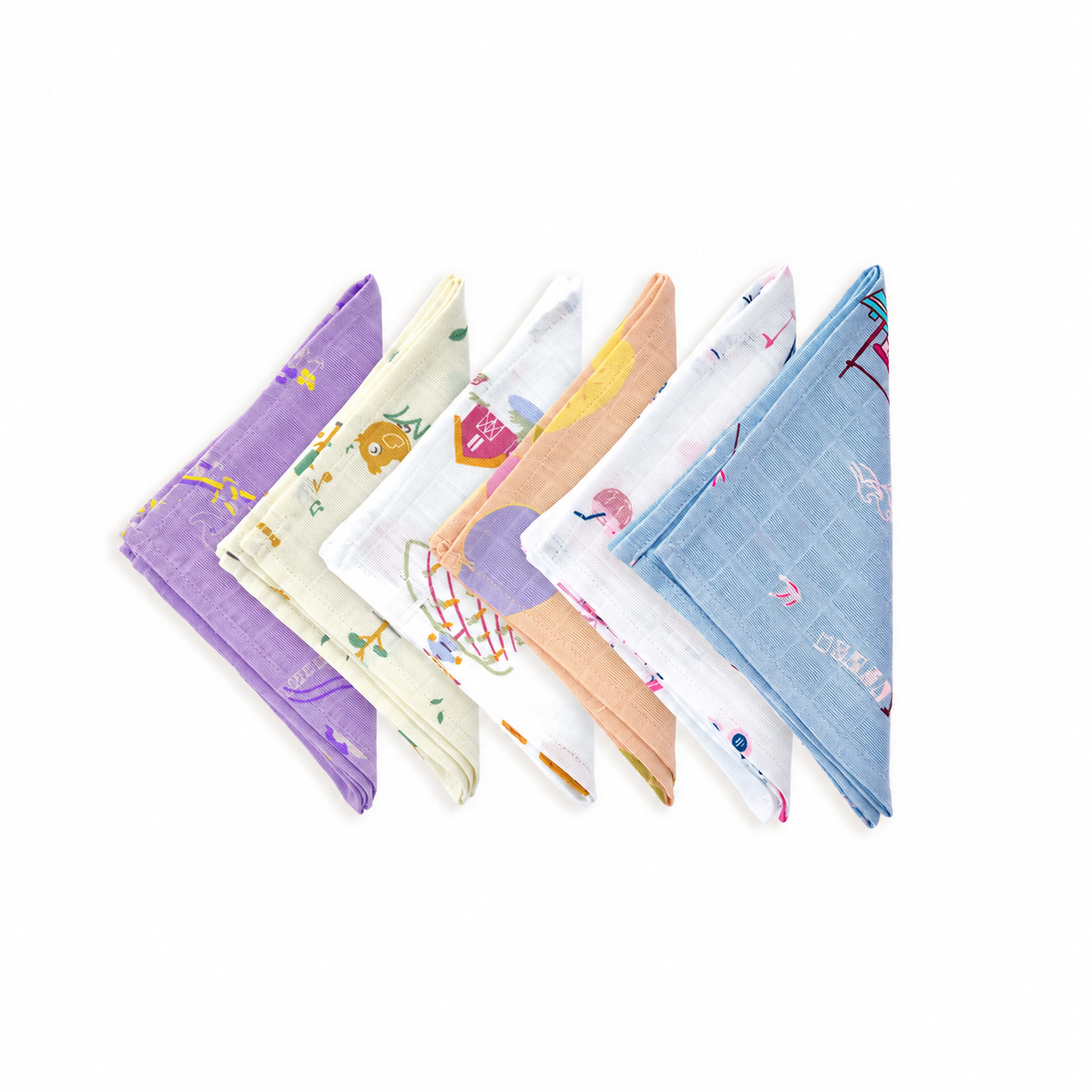 Little Muslin Wash cloth / Hand kerchief - 6 pack (27x27 Cm)