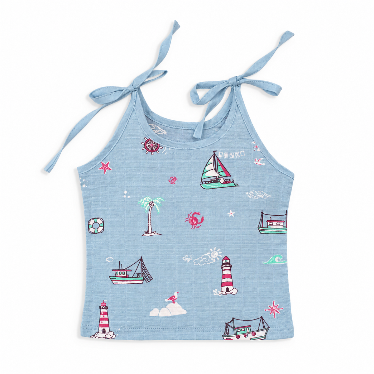 Little Ship Muslin Knot jabla &amp; Reusable Muslin Nappies / Langot
