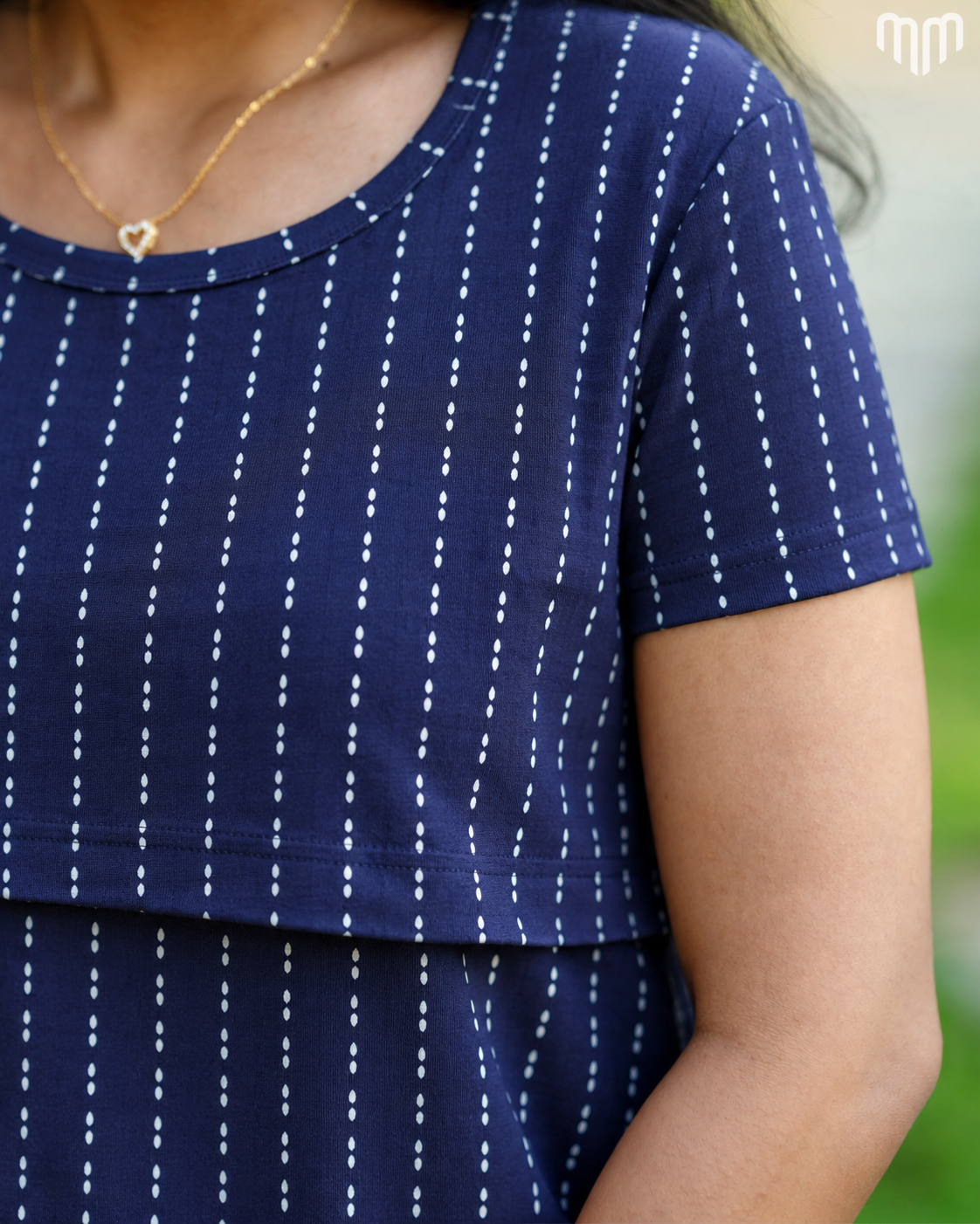 Navy Tunic Zipless Feeding T-shirt