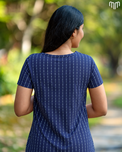 Navy Tunic Zipless Feeding T-shirt
