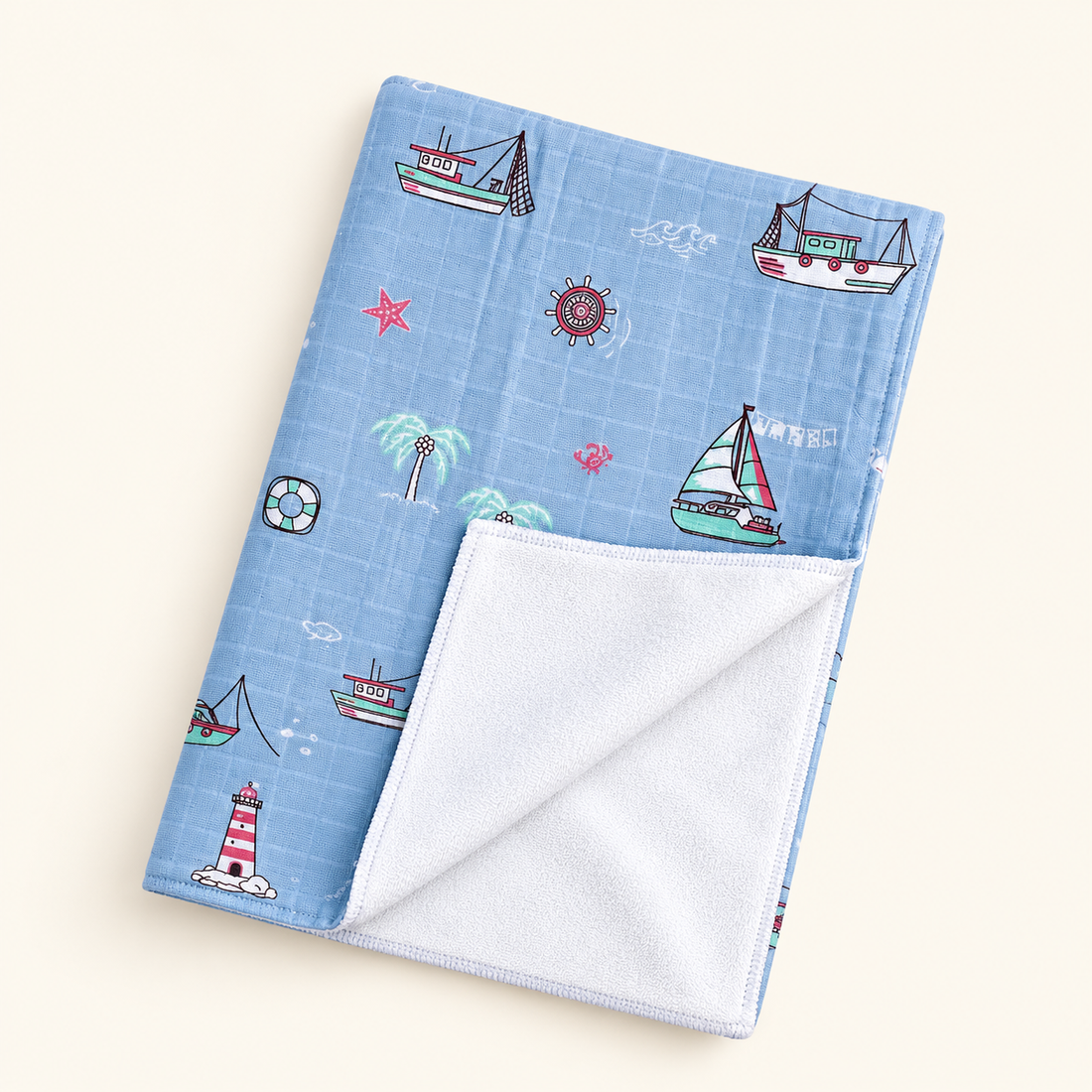 Little Ship Muslin Terry Dry Sheet