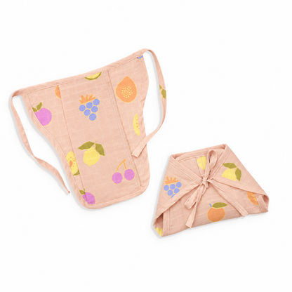 Little Fruits Muslin Knot jabla &amp; Reusable Muslin Nappies / Langot