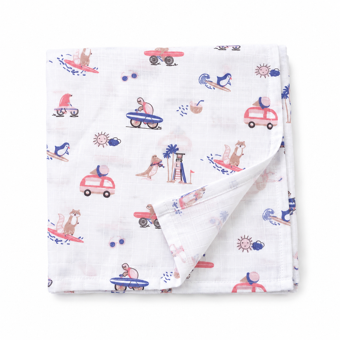 Little Riders Baby Muslin Swaddle Blanket | 100% Premium Cotton | 110x110 cm