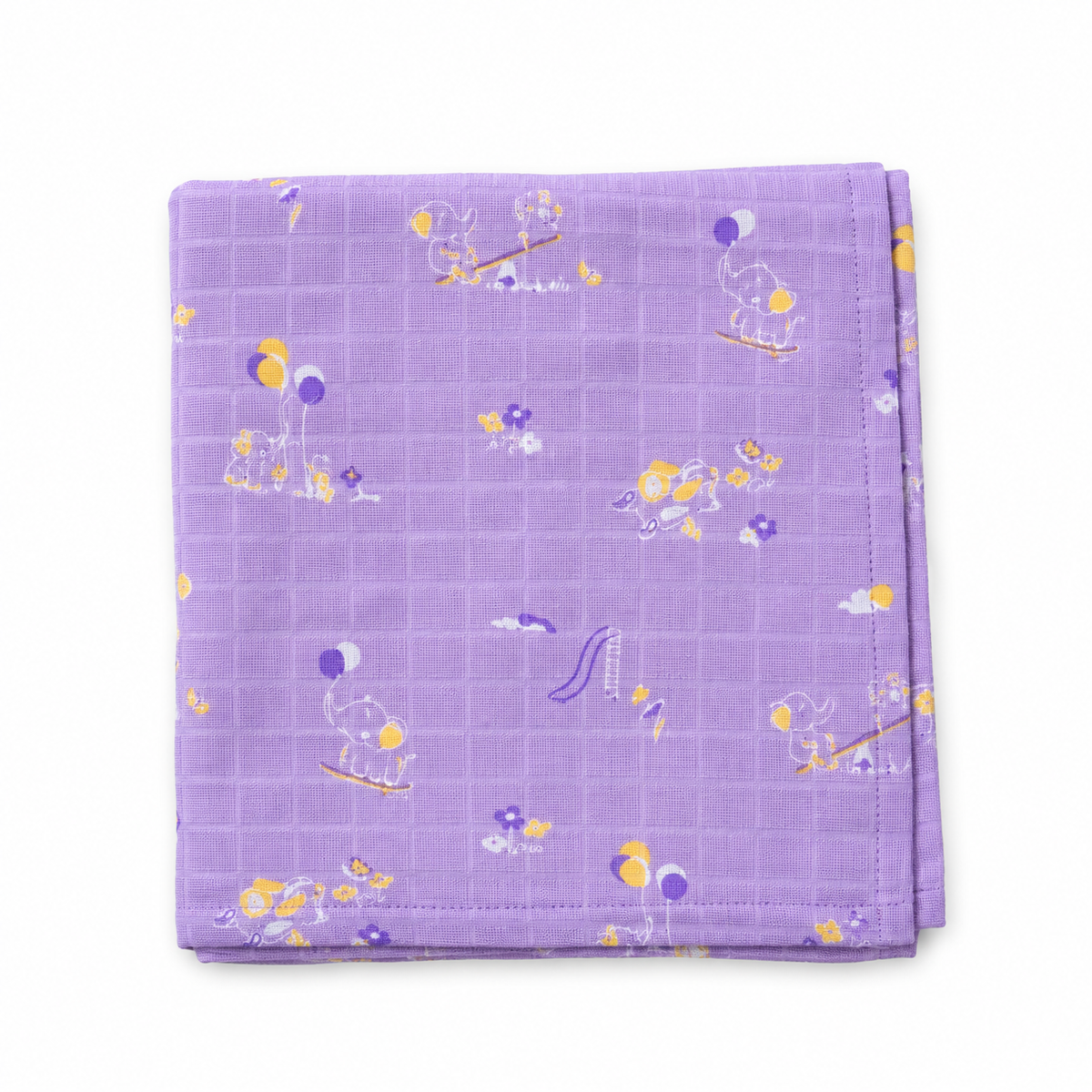 Little Friends Baby Muslin Swaddle Blanket | 100% Premium Cotton | 110x110 cm