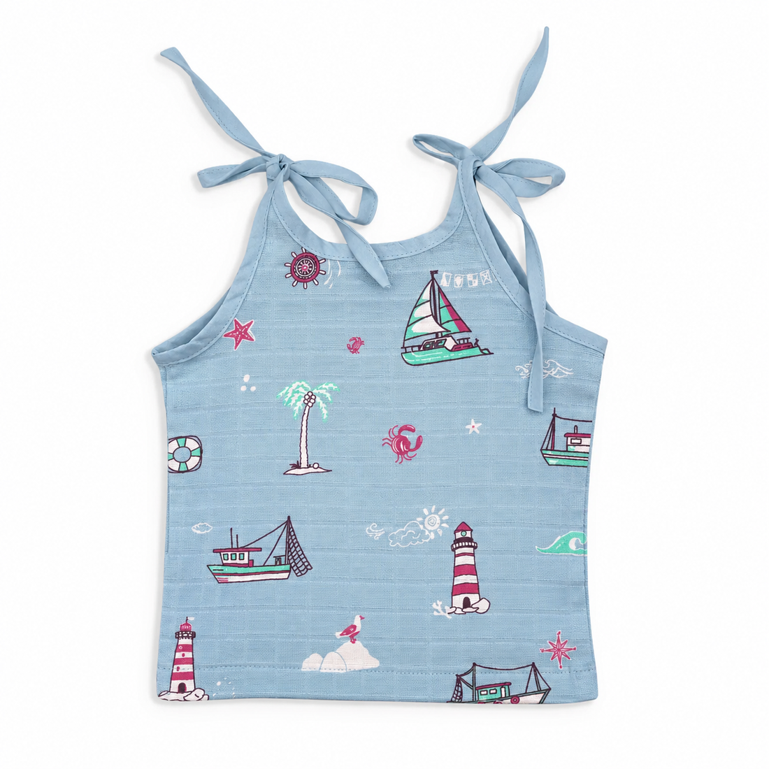 Little Ship Muslin Knot jabla &amp; Reusable Muslin Nappies / Langot