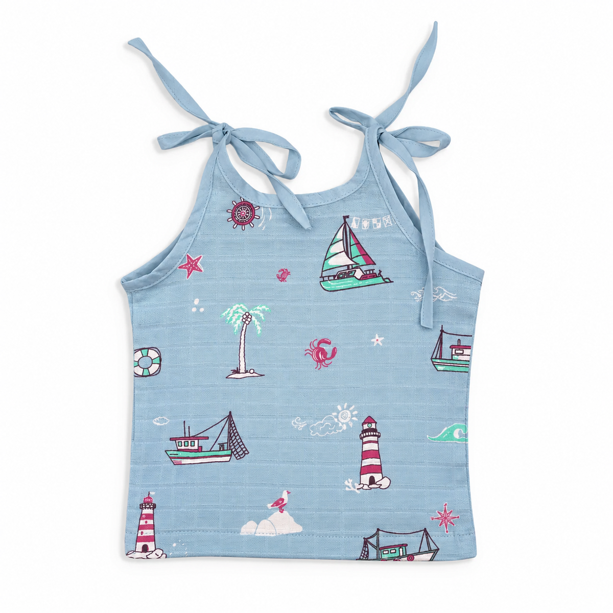Little Ship Muslin Knot jabla &amp; Reusable Muslin Nappies / Langot