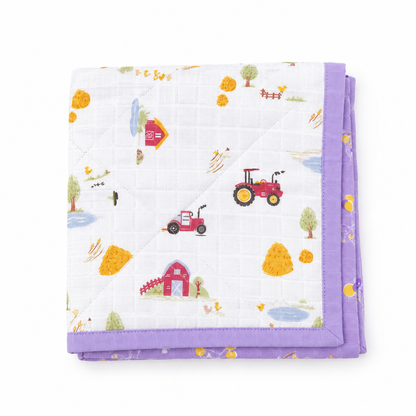 Little Friends Reversible Muslin Blanket/Quilt