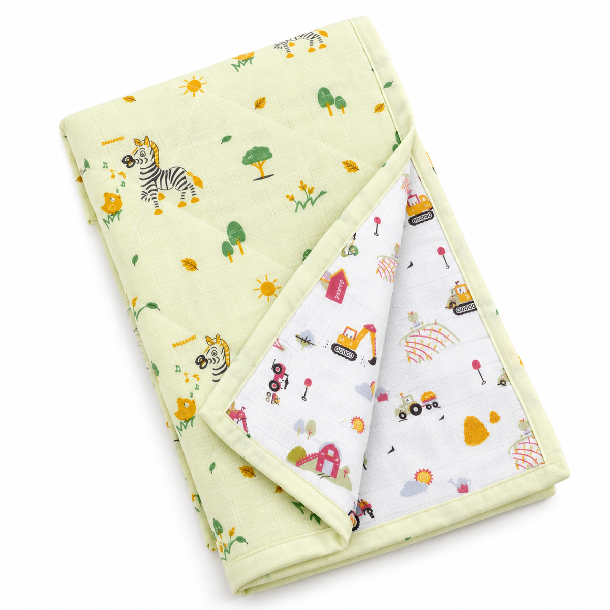 Little Animals Reversible Muslin Blanket/Quilt